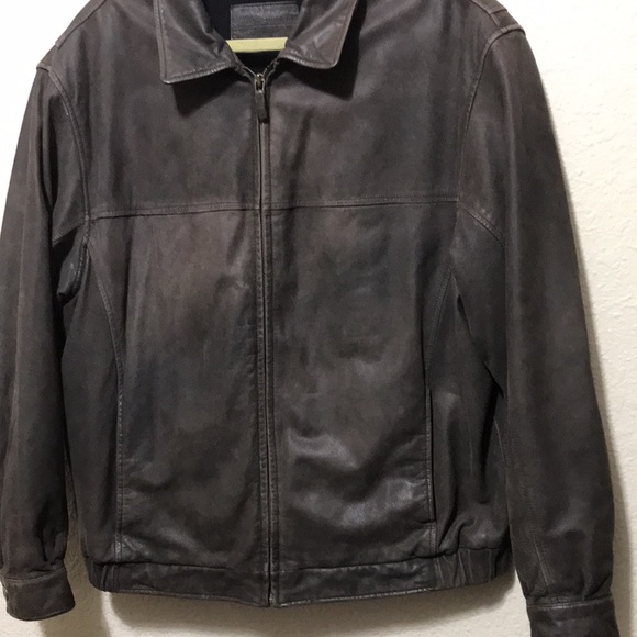 John Ashford Men's Vintage Brown Leather Bomber Jacket. Very Good Condition. - Picture 6 of 12